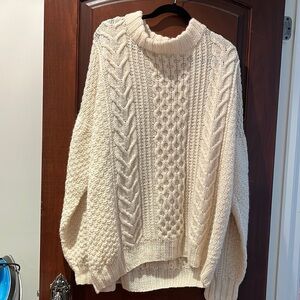 Hand knit custom made Shetland wool sweater